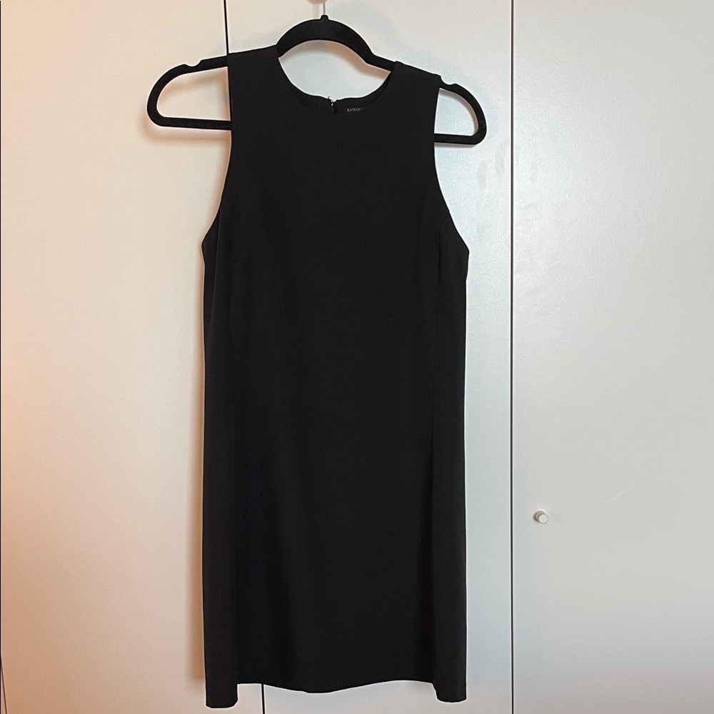 Banana Republic Bistretch Black Sleeveless Mini Dress
